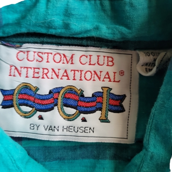Custom Club International by Van Heusen VTG Button Down Shirt SZ Small Plaid - Picture 4 of 7
